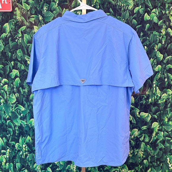 Columbia PFG Women's Bahama, Blue Quick Dry Button Down Shirt 1X - Picture 5 of 7